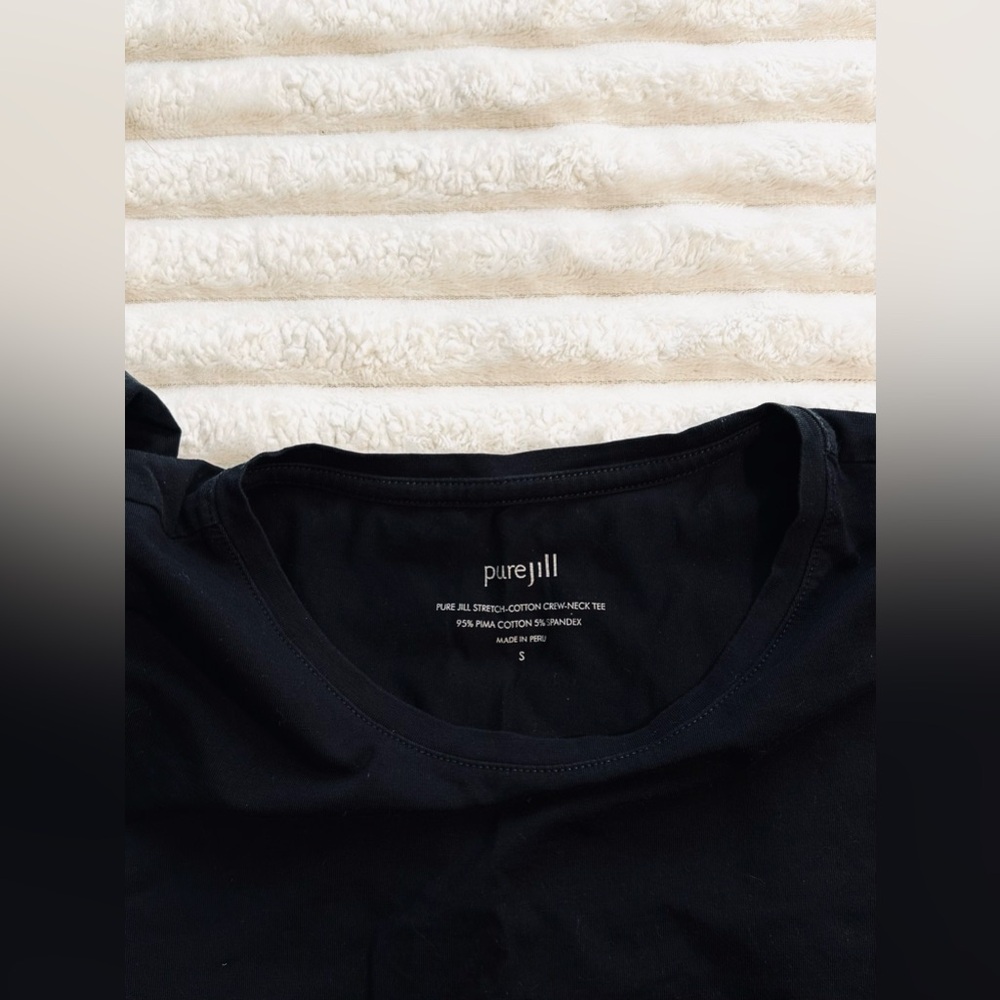 J JILL Pure Jill Long Sleeve, Black T Shirt, Size Small S - Picture 6 of 9